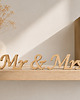 dodatki ślubne Drewniany napis stojący "Mr & Mrs", na stół weselny