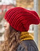czapki damskie Zimowa czapka z wełny peruwiańskiej i alpaki Lumi czerwona
