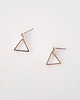 kolczyki z mosiądzu Kolczyki Sztyfty Trójkąciki Srebrne