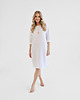 sukienki midi damskie Lniana Sukienka PEONY PURE WHITE