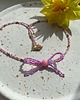 chokery Choker z jadeitem kokardka