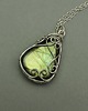 wisiory Wisiorek ze złotym labradorytem wire wrapping labradoryt
