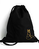 plecaki plecak worek czarny haftowany złoty lis