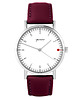zegarki różne Zegarek - Simple biały - skórzany, burgund