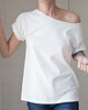 t-shirt damskie Biały Oversize bez nadruku