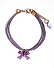 bransoletki na sznurku Bransoletka - Kokardka lila - sznureczki