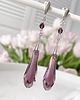 kolczyki swarovski Grace - Ślubne kolczyki - Amethyste - Kryształy Swarovski