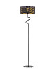 lampy podłogowe Czarna lampa podłogowa z ażurowym kloszem MORONI AŻUR