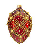 bombki Bombka choinkowa szklana ręcznie malowana: Jajo Faberge: bordowe