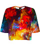 t-shirt damskie DR.CROW T-shirt Krótki CROP Fraktal