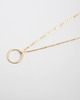 złote naszyjniki 16k Gold Plated Flat Karma Necklace