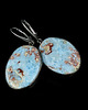 kolczyki wire wrapping Baśniowe larimary