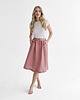 spódnice midi Lniana Spódnica LILY DUSTY PINK