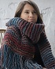 szale damskie MAXCOLOR duży szal handmade " jesienne jezioro "