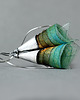 kolczyki wire wrapping Srebrne kolczyki miętowe toffi SINTANG