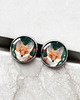 kolczyki szklane Wild Forest Fox kolczyki wkrętki dla eleganckiej kobiety