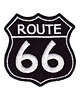 naszywki na ubrania Naszywka naprasowanka ROUTE 66 CZARNA termoprzylepna haft 6x6,3cm