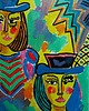 obrazy Oryginalny ręcznie malowany Portret kobiety kubiczna twarz Picasso style