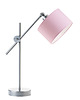 lampy do pokoju dziecka Srebrna lampka nocna dla dzieci z różowym abażurem MALI KIDS lampka