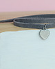 bransoletki skórzane Mini grey love colour silver
