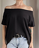 t-shirt damskie Bluzka środek czarna