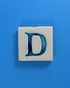 magnesy Ceramiczny magnes, niebieska literka D