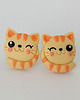 kolczyki z masy plastycznej Kolczyki rude kotki