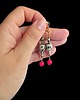kolczyki z kamieniami UNIKATOWE kolczyki : red currant collection : kolczyki V