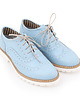 półbuty damskie PÓŁBUTY - SKÓRA NATURALNA - MODEL 258 - KOLOR BŁĘKITNY BABY BLUE