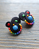kolczyki soutache Kolorowe Lentinki- kolczyki soutache