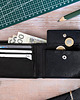 portfele męskie Czarny Minimalistyczny Portfel Męski Slim Wallet Skóra Licowa SH-3165