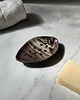 mydelniczki Ceramiczna Mydelniczka Owalna Marmurkowa Brązowo Beżowa