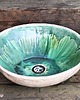 umywalki Umywalka zielona, umywalka nablatowa, umywalka ceramiczna, okragła