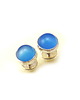 kolczyki wire wrapping minimalistyczne agaty blue