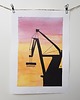 grafiki i ilustracje Akwarela Żuraw Stoczniowy GDAŃSK, 20,5 x 29 cm