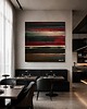 obrazy GŁĘBOKA CZERWIEŃ  -  obraz ręcznie malowany akryl 120x120cm