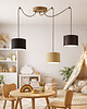 lampy do pokoju dziecka Regulowana 3-punktowa lampa wisząca pająk do pokoju dziecka KANO KIDS D3