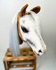 zabawki - inne Realistyczny Hobby Horse palomino - biały/biała