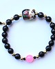 bransoletki złote Unikat maneki neko - onyks, spinel, chalcedon, lawa
