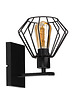 kinkiety Industrialny kinkiet do salonu w czarnym kolorze SUEZ LOFT