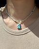 chokery Choker z kamieniami i zawieszką miś