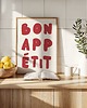 plakaty Plakat Bon Appetit Czerwony