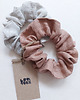 gumki do włosów 100% len, 2 scrunchie