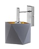 kinkiety Chromowany kinkiet do pokoju w stylu glamour KIOTO GOLD