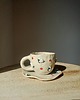 filiżanki Ceramiczna filiżanka w owieczki ze spodkiem