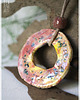 wisiory Kolorowy dwustronny wisior ceramiczny