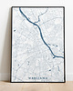 plakaty Mapa plakat - Warszawa B2 50x70