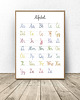 obrazy i plakaty do pokoju dziecięcego Plakat Montessori "Polski alfabet"