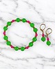 komplet biżuterii RAZEM TANIEJ! summer collection : bransoletka i kolczyki : jadeit III