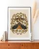 grafiki i ilustracje Moths & Maidenhair Fern, ćmy plakat, plakat botaniczny, adiantum,
